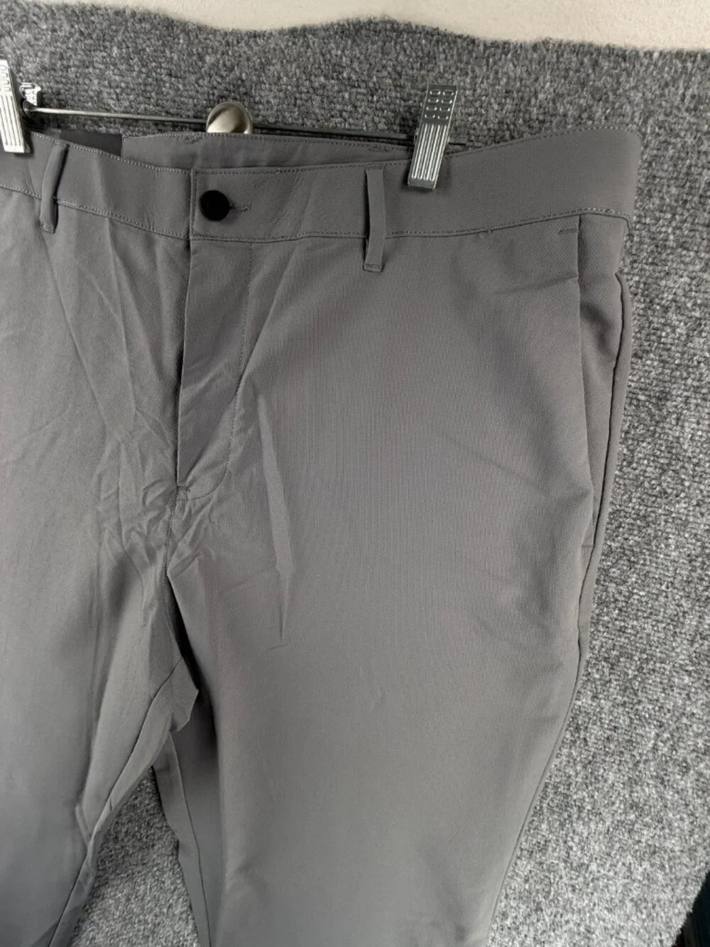 NWT Banana Republic Men Flat Front Stretch Gray 40x29 Performance Adult Casual
